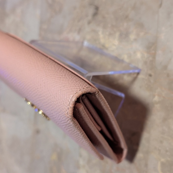 Dolce & Gabbana Pink Wallet With Rhinestone Logo - Picture 3 of 10